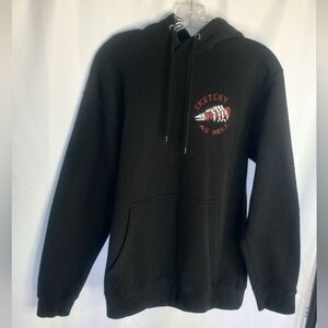 *Sketchy As Hell Motorcycle Black Hoodie Size M